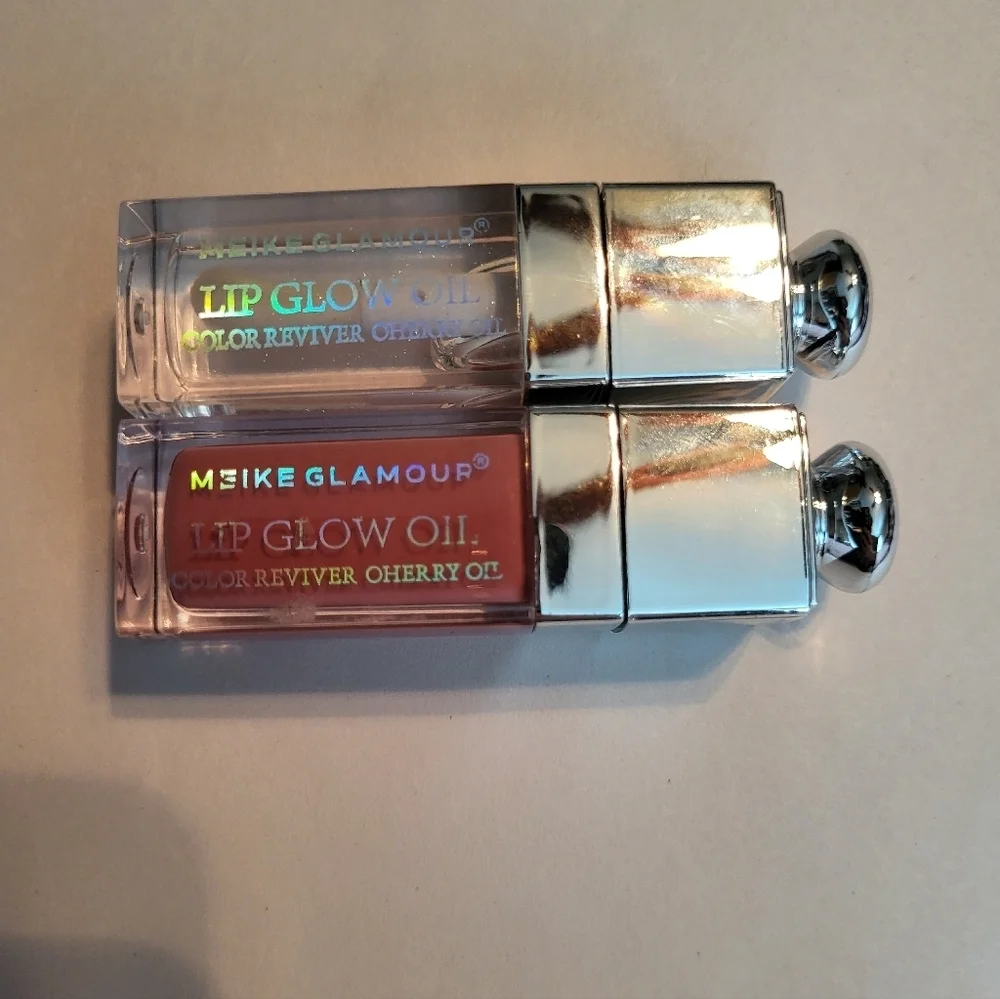 CLEARANCE! Meike Glamour 2-Piece Lip Glow Oil Color Reviver Set (01 & 05), New